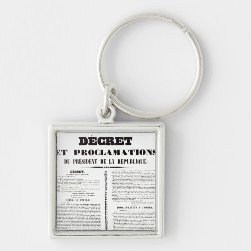 Decree  Proclamation by Napoleon Bonaparte Keychain