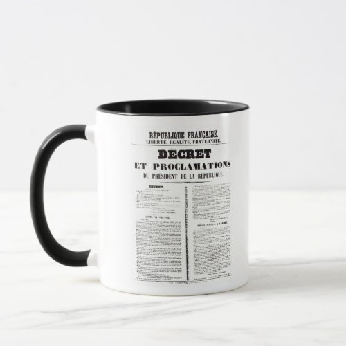 Decree  Proclamation by Napoleon Bonaparte Mug