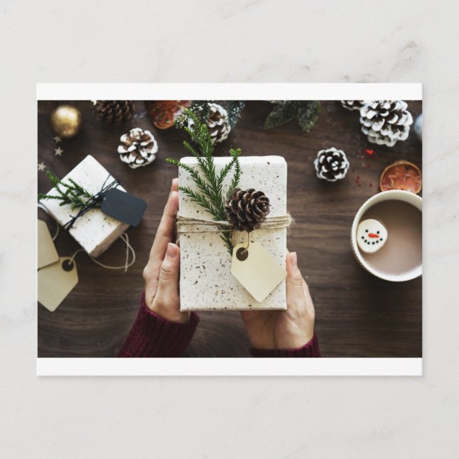 Decrotive Christmas Box Holiday Postcard (Front)