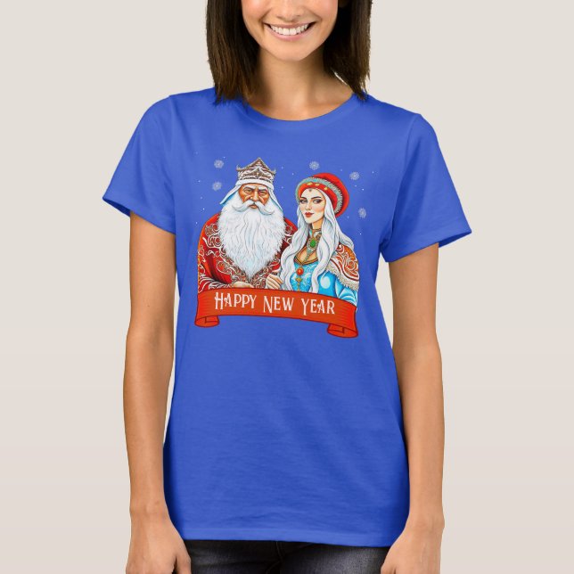 Ded Moroz and Snow Maiden T-Shirt (Front)