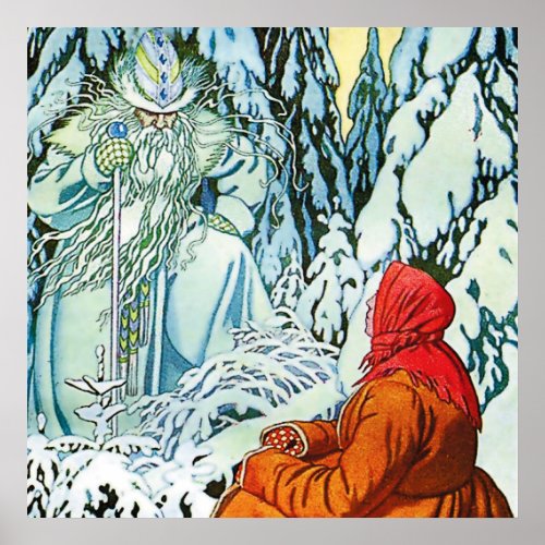 Ded Moroz or Father Frost by Ivan Bilibin Poster