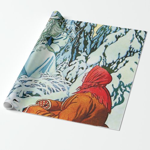 Ded Moroz or Father Frost by Ivan Bilibin Wrapping Paper