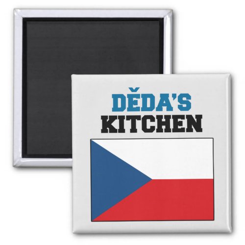 Dedas Kitchen With Flag Of Czech Republic Magnet