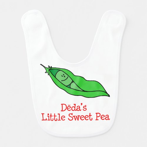 Dedas Little Sweet Pea Czech Grandfather Baby Bib