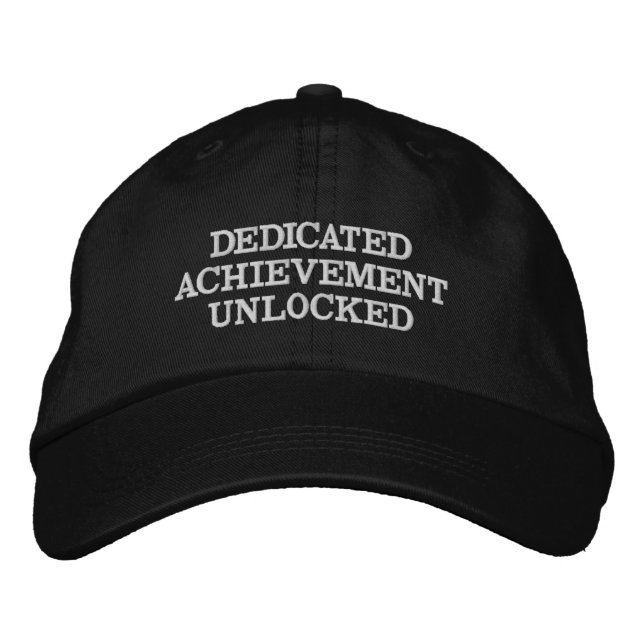 DEDICATED ACHIEMENT UNLOCKED EMBROIDERED BASEBALL CAP (Front)