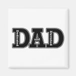 Dedicated and Devoted Dad Typographic Magnet