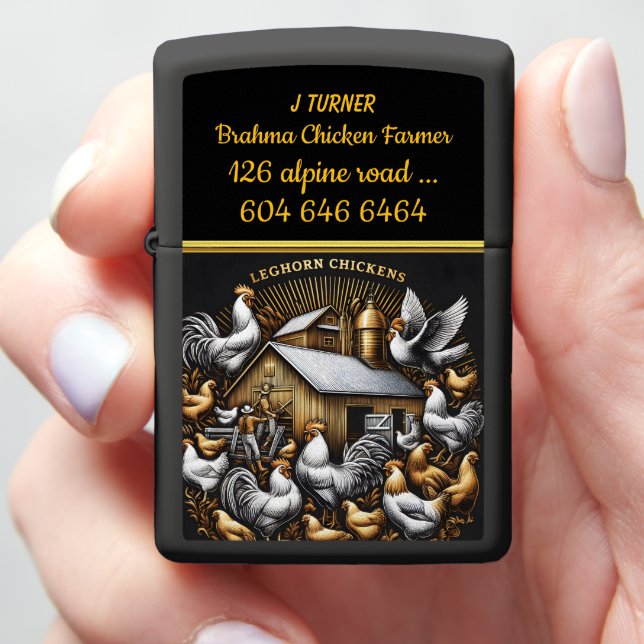 Dedicated farmer interacts  zippo lighter (In Hand)