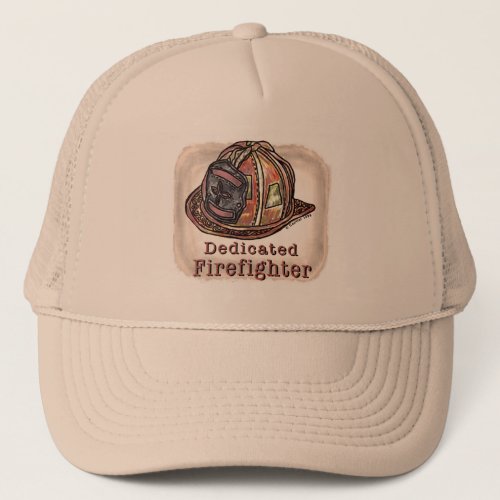 Dedicated Firefighter custom name Hat 