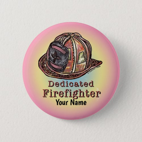 Dedicated Firefighter custom name pin