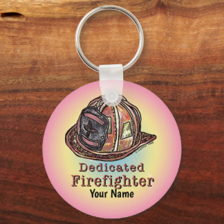 Dedicated Firefighter  keychain