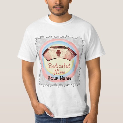 Dedicated Nurse Cap custom name T_Shirt