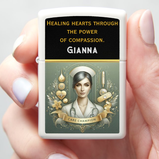 Dedicated Nurse Practitioner for Patients Zippo Lighter (In Hand)