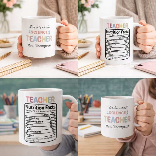 Dedicated Science Teacher Personalized Name  Coffee Mug (Dedicated Science Teacher Personalized Name Coffee Mug)