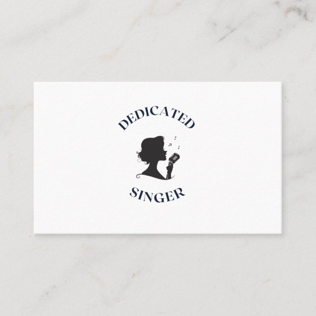 DEDICATED SINGER BUSINESS CARD (Front)