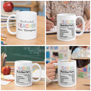 Dedicated Teacher Personalized Custom Name Coffee Mug