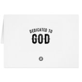 DEDICATED TO GOD COOL CUSTOMIZABLE BLACK TEXT CARDS (Back Horizontal)