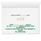 DEDICATED TO GOD COOL CUSTOMIZABLE BLACK TEXT CARDS (Inside Horizontal (Bottom))