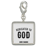 DEDICATED TO GOD COOL CUSTOMIZABLE BLACK TEXT
