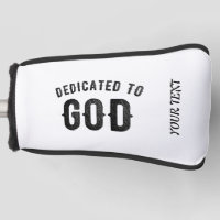DEDICATED TO GOD COOL CUSTOMIZABLE BLACK TEXT