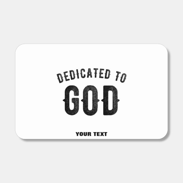 DEDICATED TO GOD COOL CUSTOMIZABLE BLACK TEXT MATCHBOXES (Front)