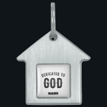DEDICATED TO GOD COOL CUSTOMIZABLE BLACK TEXT PET ID TAG<br><div class="desc">THIS IS A COLOURFUL DESIGN FITTING FOR EVERYONE DEDICATED TO GOD ALMIGHY ON THE ALTAR LIKE (Seminarians in the seminary, reverend, fathers, sisters, brothers, monks, nuns, faithful catholics, anglicans, pentecostal and other religious in communion, sons and daughters of god, children of light, people that love their neigbours, church christians who...</div>