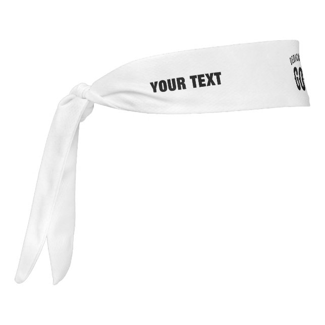DEDICATED TO GOD COOL CUSTOMIZABLE BLACK TEXT TIE HEADBAND (Rotate 270)