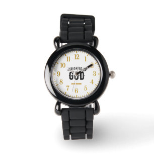DEDICATED TO GOD COOL CUSTOMIZABLE BLACK TEXT WATCH