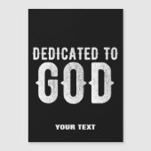 DEDICATED TO GOD COOL CUSTOMIZABLE WHITE  TEXT (Front)