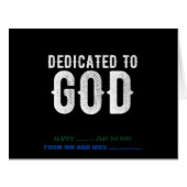 DEDICATED TO GOD COOL CUSTOMIZABLE WHITE TEXT (Front Horizontal)