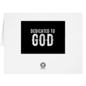 DEDICATED TO GOD COOL CUSTOMIZABLE WHITE TEXT (Back Horizontal)