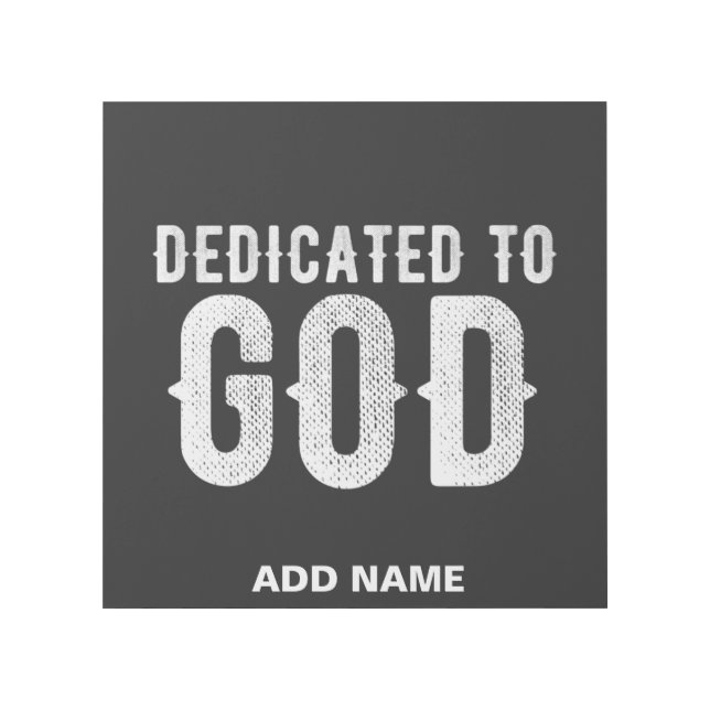 DEDICATED TO GOD COOL CUSTOMIZABLE WHITE  TEXT GALLERY WRAP (Front)