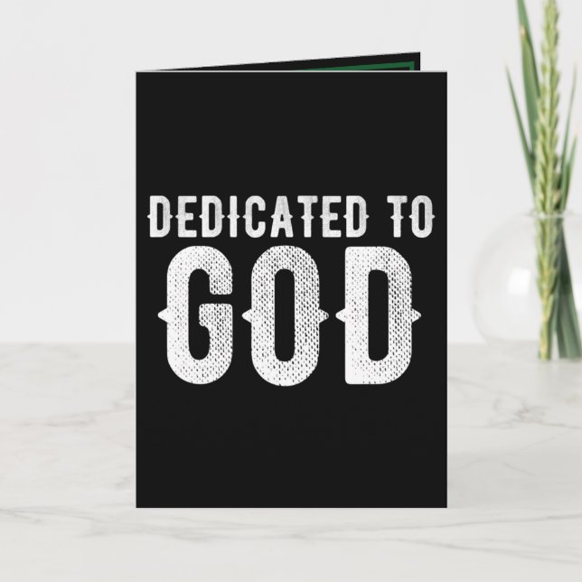 DEDICATED TO GOD COOL CUSTOMIZABLE WHITE  TEXT INVITATION (Front)