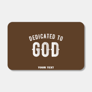 DEDICATED TO GOD CUSTOM CUTE BROWN COOL WHITE TEXT MATCHBOXES