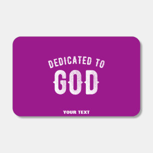 DEDICATED TO GOD CUSTOM PURPLE COOL WHITE TEXT MATCHBOXES