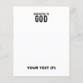 DEDICATED TO GOD CUSTOMIZABLE COOL BLACK TEXT (Front)