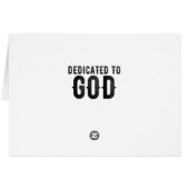DEDICATED TO GOD CUSTOMIZABLE COOL BLACK TEXT CARDS (Back Horizontal)