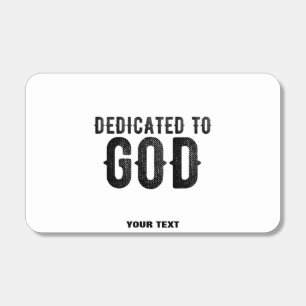 DEDICATED TO GOD CUSTOMIZABLE COOL BLACK TEXT MATCHBOXES