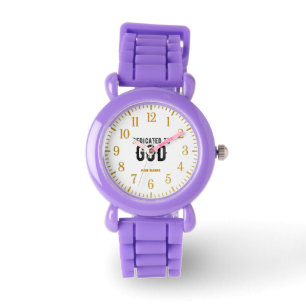 DEDICATED TO GOD CUSTOMIZABLE COOL BLACK TEXT WATCH