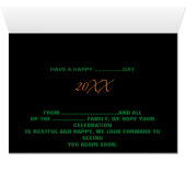 DEDICATED TO GOD CUSTOMIZABLE COOL WHITE TEXT CARDS (Inside Horizontal (Bottom))