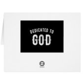 DEDICATED TO GOD CUSTOMIZABLE COOL WHITE TEXT CARDS (Back Horizontal)