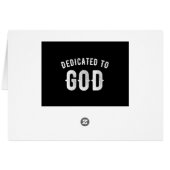 DEDICATED TO GOD CUSTOMIZABLE COOL WHITE TEXT CARDS (Back Horizontal)
