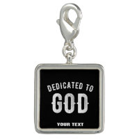 DEDICATED TO GOD CUSTOMIZABLE COOL WHITE TEXT