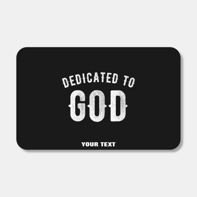 DEDICATED TO GOD CUSTOMIZABLE COOL WHITE TEXT MATCHBOXES (Front)