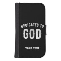 DEDICATED TO GOD CUSTOMIZABLE COOL WHITE TEXT