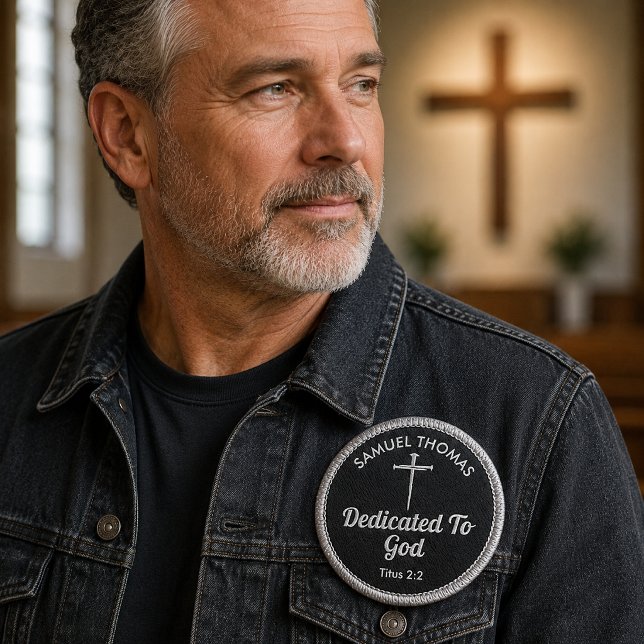 Dedicated To God Three Nails Cross Christian Patch (Creator Uploaded)