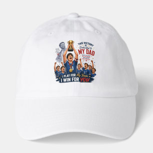 Dedicated To My Dad Soccer Victory Gift Hat
