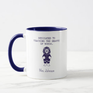 Dedicated To Teaching Beauty of Words English Mug