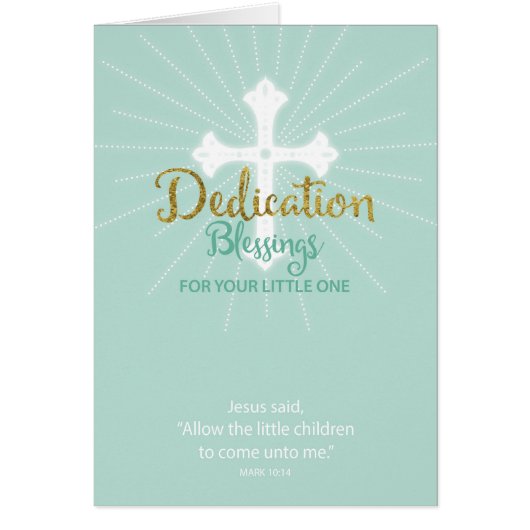 Dedication Blessings for Little One, Neutral Green (Front)