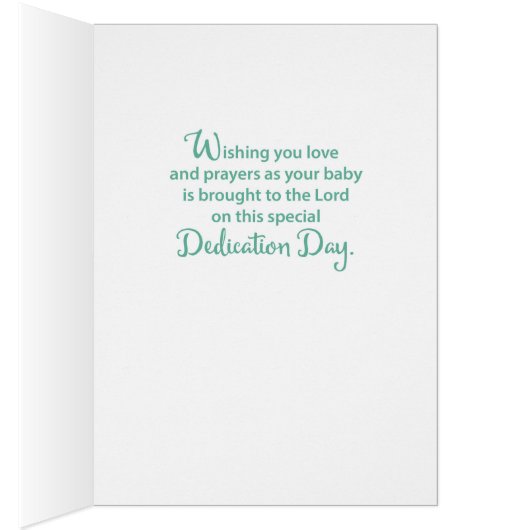 Dedication Blessings for Little One, Neutral Green (Inside (Right))