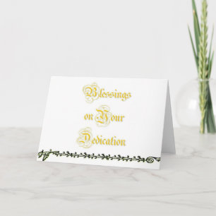 dedication card